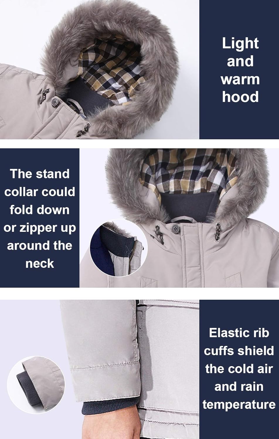 SOLOCOTE Boys Winter Coats Kids Winter Jacket Warm Thick Heavyweight Tough Long Windproof Outwear with Hood - Image 6