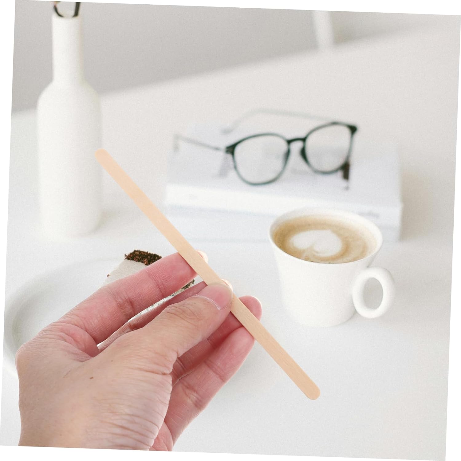 1000pcs Wooden Coffee Stir Sticks 14cm Drink Mixing Rods Disposable Stirring Sticks for Coffee Bar Accessories for Beverages and Cocktails