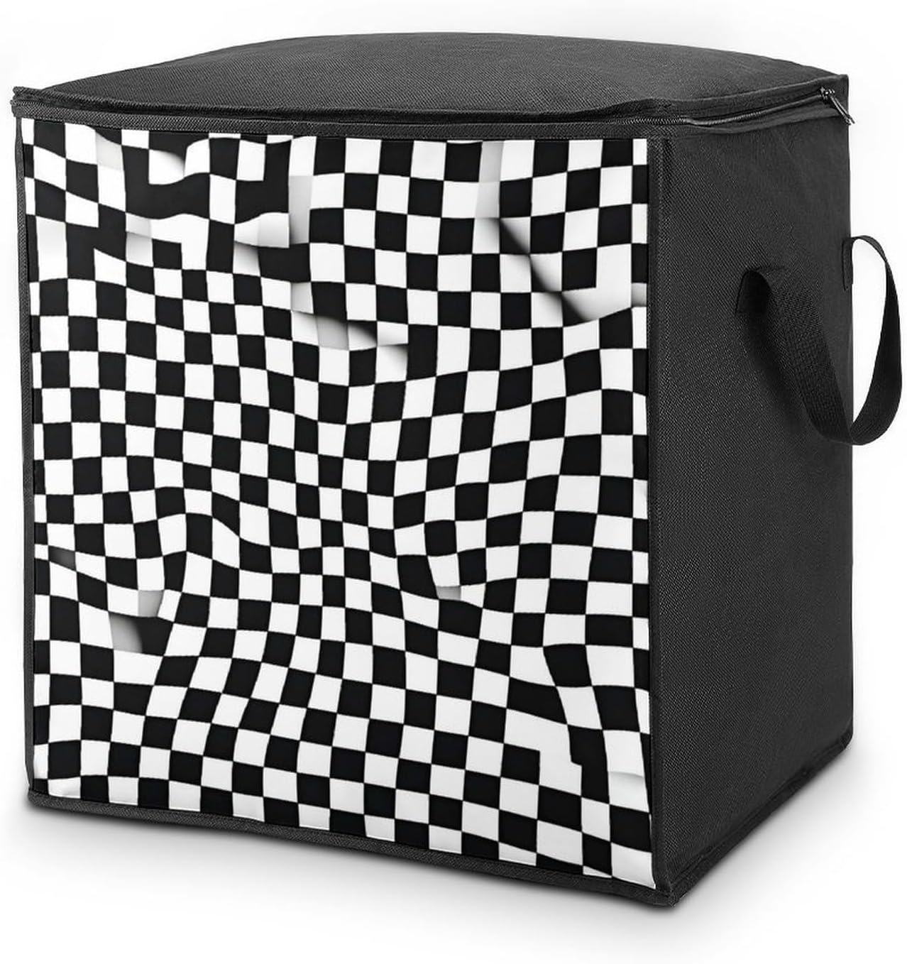 Checkered Flag Comforter Storage Bag Moving Bag | Clothes Storage Bins-70L,Moving Bag With Dual Handles For Easy Carrying, Zipper Design Durability for Home,Bedroom,Closet