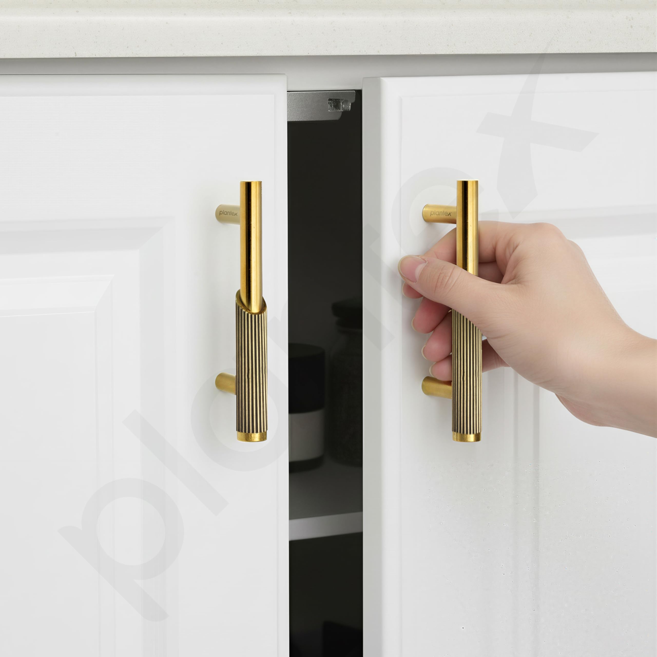Plantex Stainless Steel & Aluminium Cabinet Handle/96mm Wardrobe Door Handle/Cupboard Pull-Push Handles for Home/Office - Pack of 2 (Brass Antique & Gold) — Amazon image 7