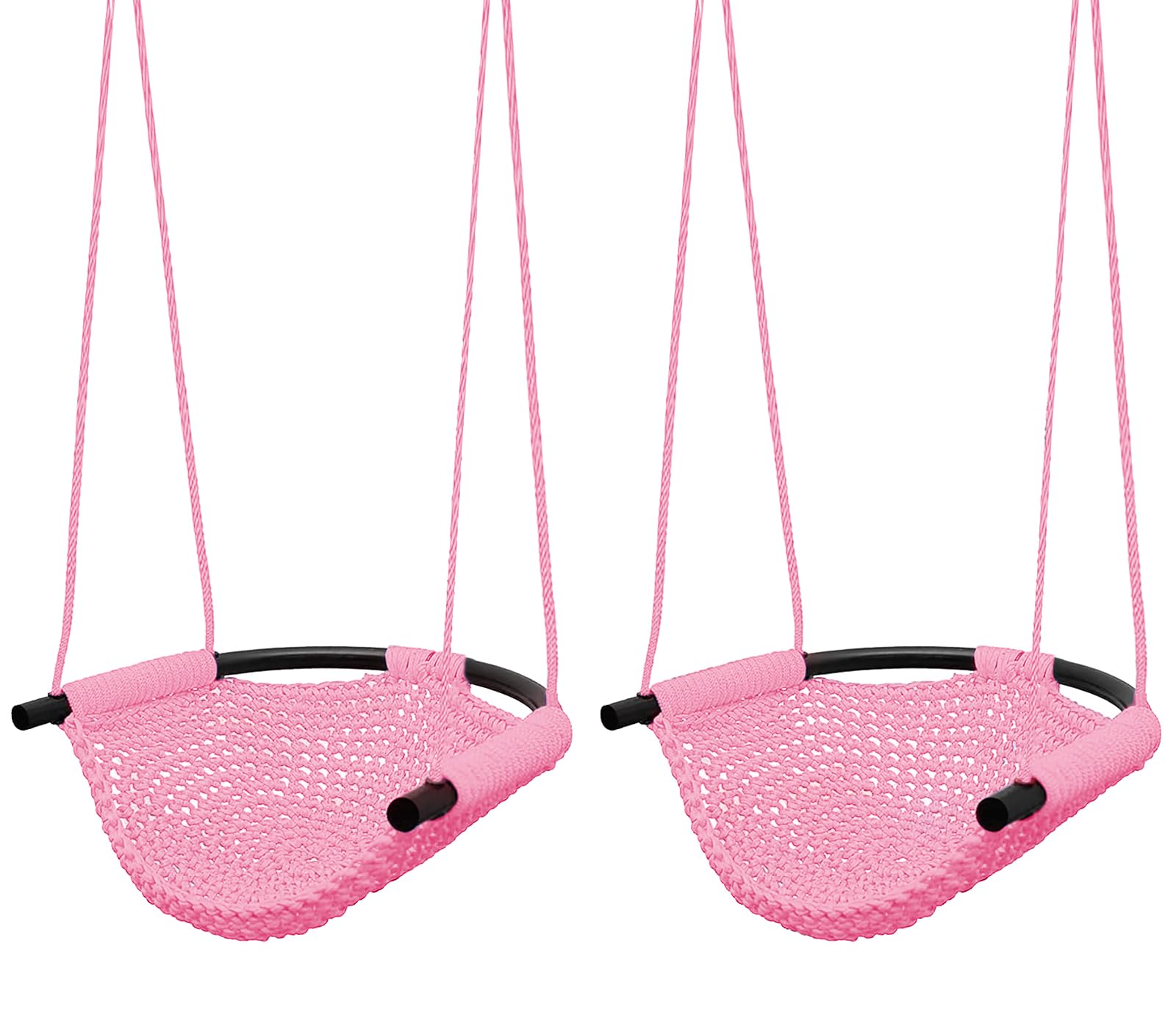 JKsmart 2 Pack Kids Swing Seat, Heavy Duty Rope Play Secure Children Swing Set, Toddler Swing Chair for Outdoor/Indoor/Playground/Home/Tree, with Snap