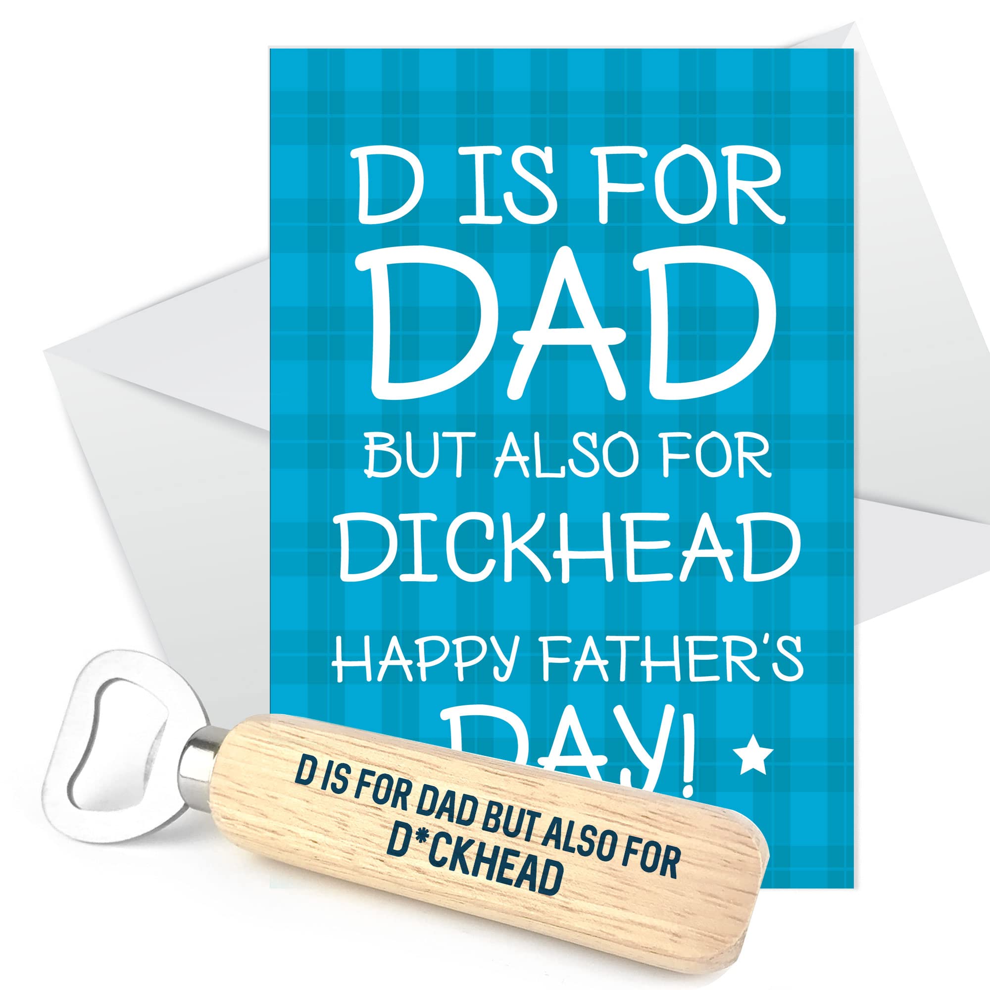 Red Ocean Funny Joke Fathers Day Card Hilarious Fathers Day Gift for Dad Bottle Opener Dad Gifts from Daughter Son Keepsake Funny Gift for Him
