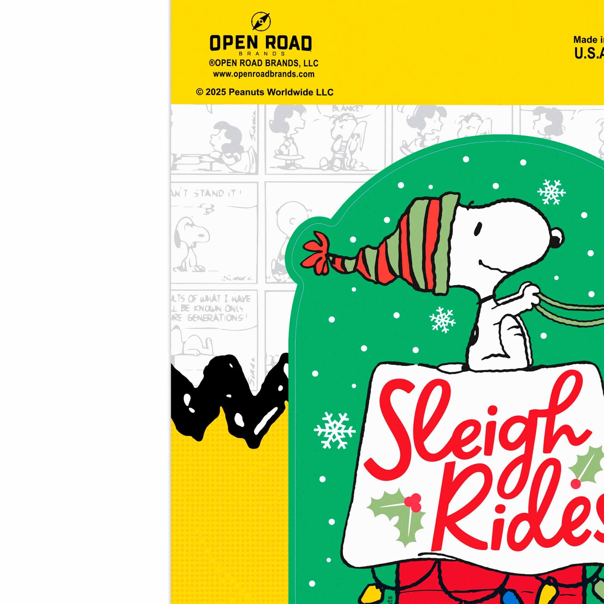 Amazon.com - Peanuts Sleigh Rides Adhesive Vinyl Decal - Cute
