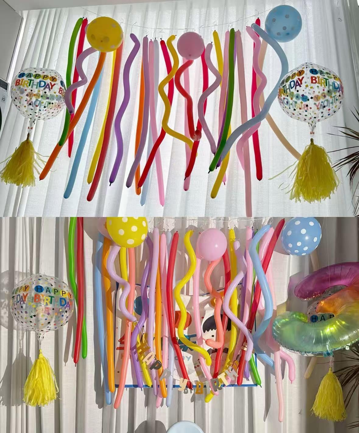 260 Balloons - Clear Long Balloons for Tying Balloon Arch | 100Pcs Skinny Stretchy Tie Balloons for Animal Making, Twisting, Attaching & Long Balloon Tying