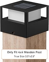 Vista 2 de Viewsun Paquete de 12 Luces Solares para Tapas de Postes, Luces Solares para Postes de Valla de Jardín Exterior con LEDs SMD, Luz Decorativa