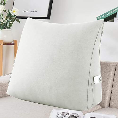 Miniatura 2 de Almohada pequeña de cuña para cabecero, almohada de lectura para sentarse en la cama, respaldo de adulto, almohada triangular para sofá, cojín de