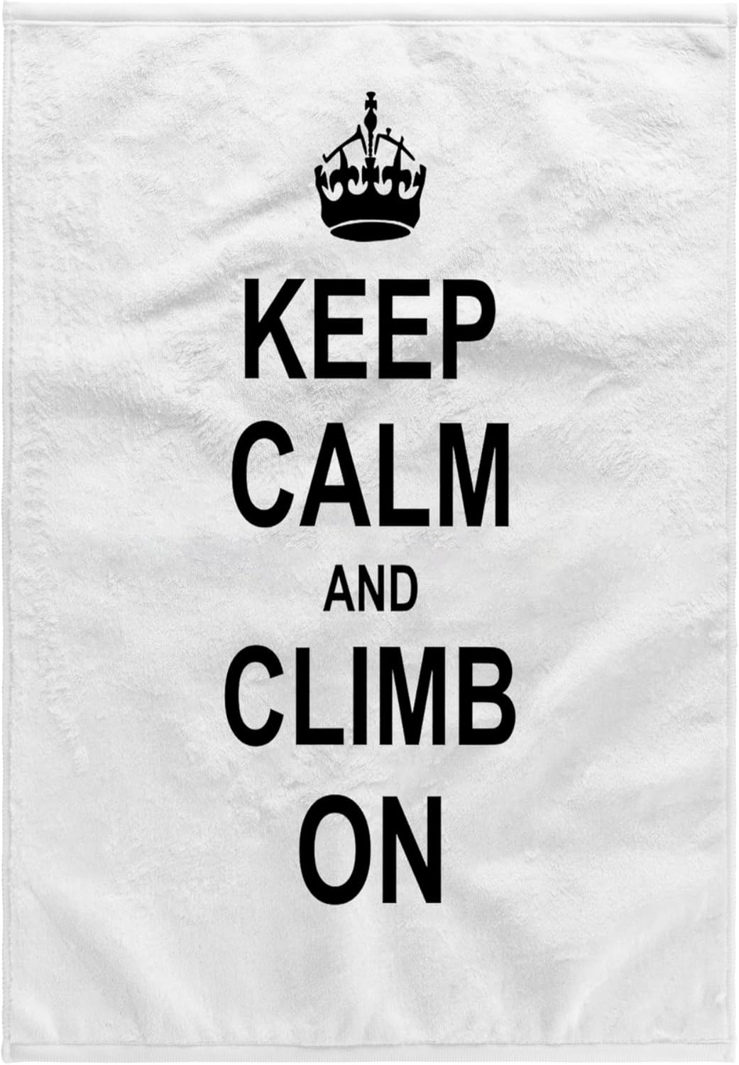 3dRose Keep Calm and Climb on - Carry on Climbing - Gift for Rock Climbers - Black Fun Funny Humor Humorous 22x30 Bath Hand Pool Towel
