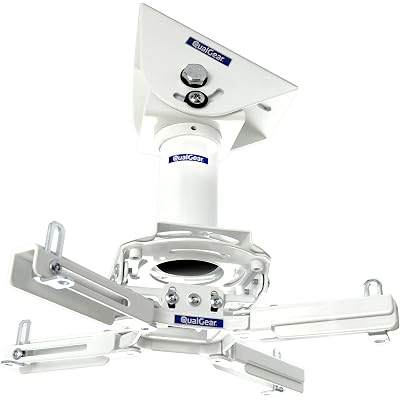 QualGear Pro-AV QG-KIT-VA-3IN-W Projector Mount Kit Accessory Vaulted Ceiling Adapter, 3" 1.5", White
