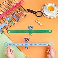 Vista 5 de Eersida 24 Pcs Slide and Learn Number Lines 0 to 30 PVC Math Number Line for Student Animal Positive Integers Slide Rules Childhood Education