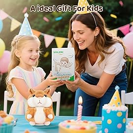 SANJOIN Kids Toddler Toys for Ages 2-4, Talking Hamster Repeats What You Say, Interactive Plush Repeating Toy for 2 3 4 5 6 8 Year Old Boy Girl Birthday Gift (Blue)