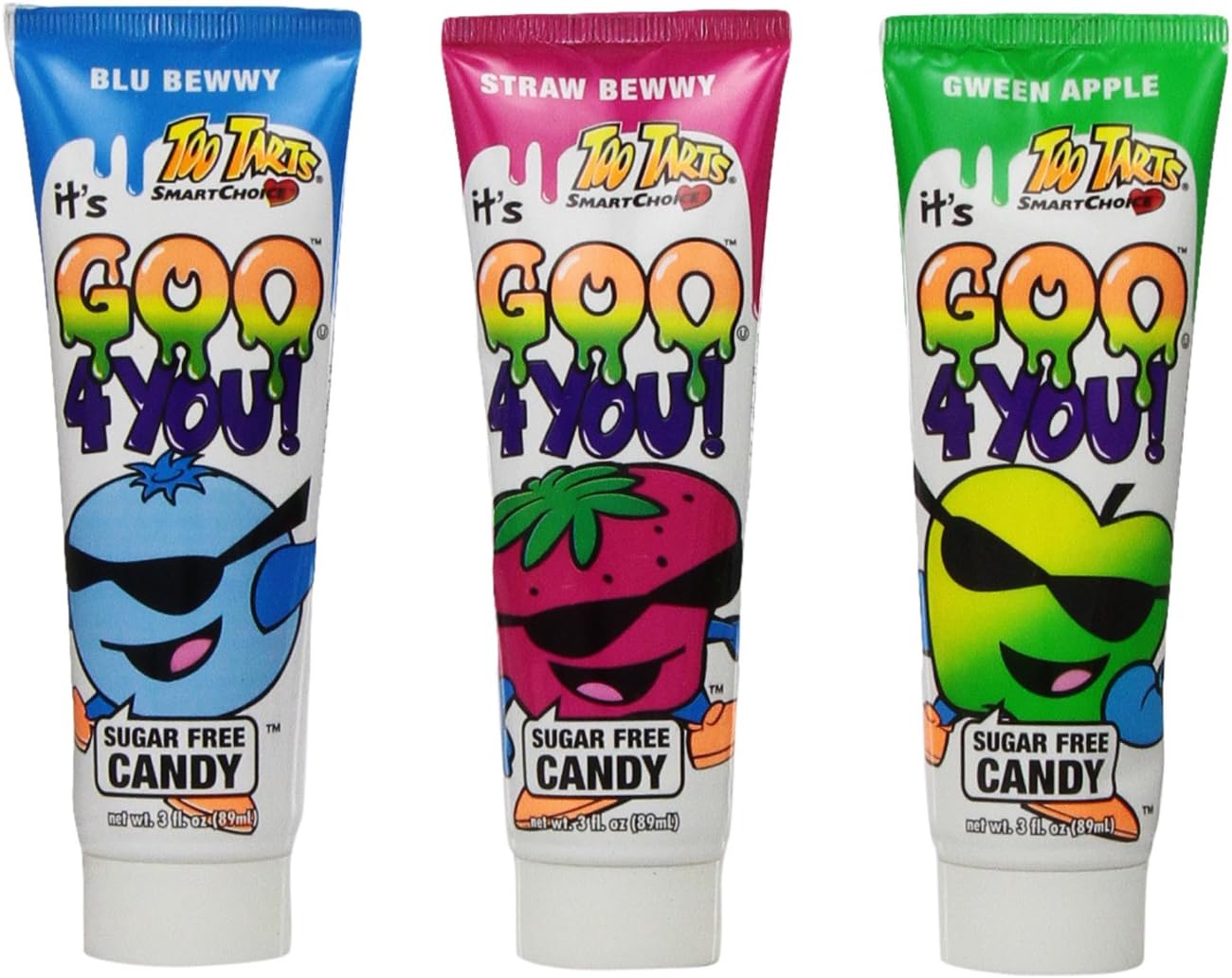 Too Tarts Goo 4 You Kids Candy, 3-Ounces (Pack of 18)