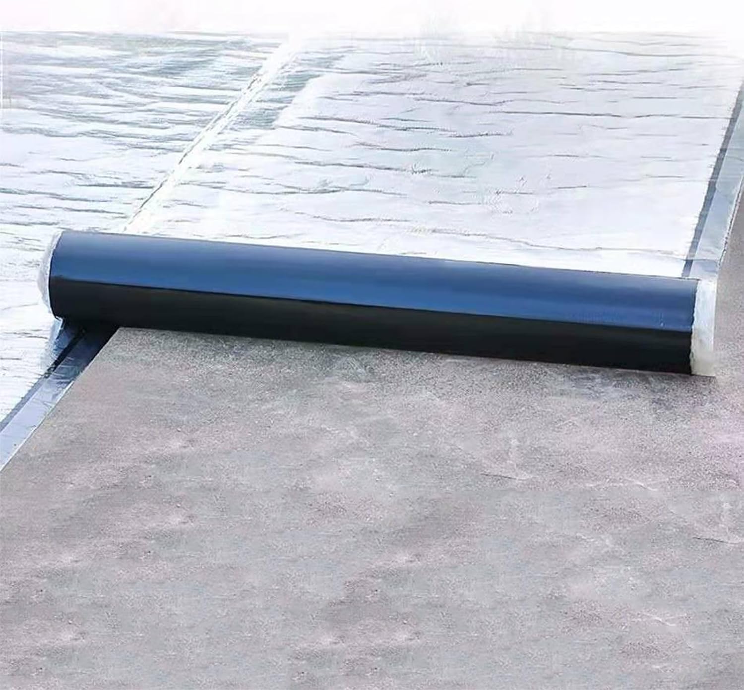 High-De Foam Bul Tape - Self-Adhesive Weather Stripping for Roof Leak Repair, Sealing Aluminum Foil for Pipes, Boats, and Holes, Foam Tape 0.8x5m(2.6x16.4ft)