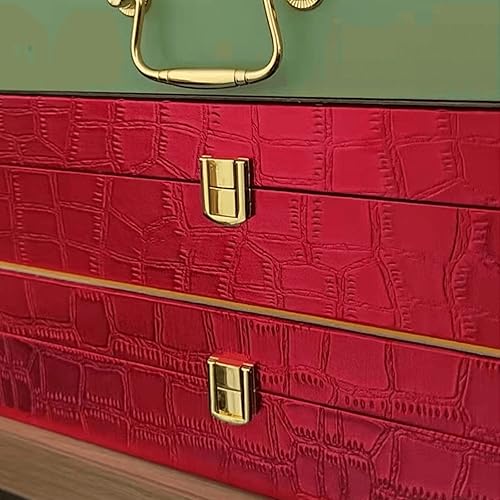 Miniatura 6 de dophee 5 cerraduras de palanca de palanca, estilo retro dorado, cierre de cerrojo decorativo de hierro con tornillos para baúl de madera, maletero,