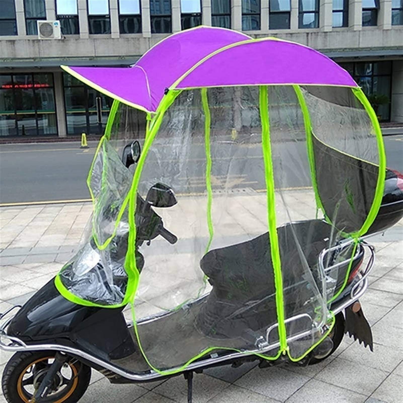 Tendalino parasole universale per motocicletta elettrica, copertura parasole antipioggia per scooter, auto a batteria, motocicletta (Viola)