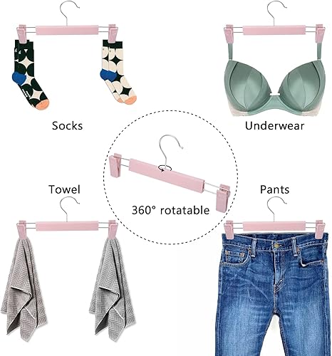 Miniatura 4 de NORTHERN BROTHERS Perchas para pantalones con clips, perchas para faldas para mujer, resistentes, perchas de clips de plástico para pantalones,