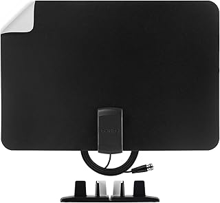 Philips Indoor Switch TV Antenna, Reversible Black White Finish, Perfect Home Decor, Long Range Digital HDTV Antenna, Smart TV Compatible, 4K 1080P VHF UHF, 10ft. Coaxial Cable Included, SDV2226N/27