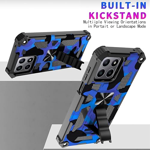 Miniatura 4 de Funda para Boost Mobile Celero 5G Plus, paquete de 2 protectores de pantalla, grado militar, soporte con soporte magnético para automóvil, funda