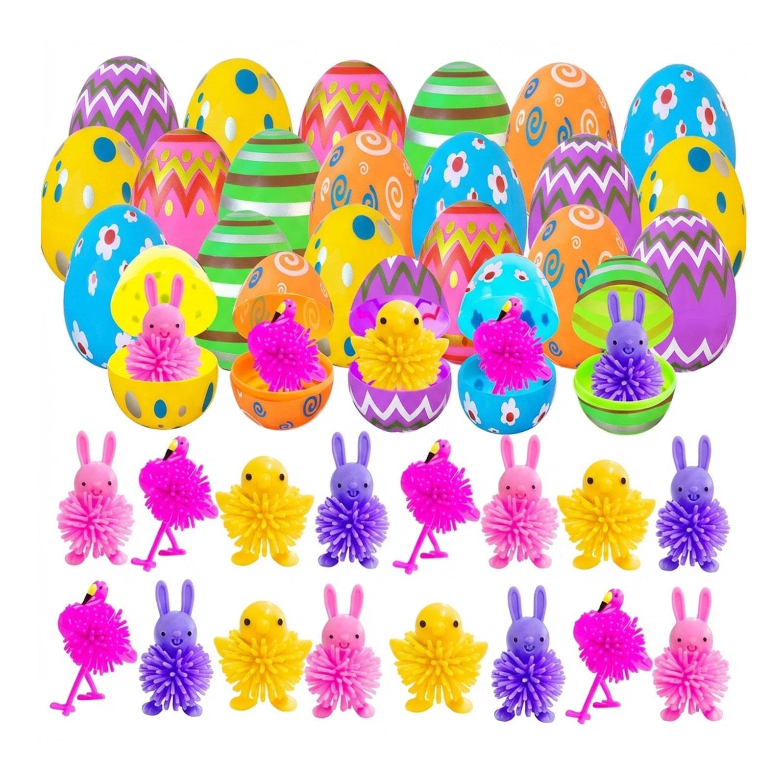 24 Uova di Pasqua Ripiene di Dolcetti a Forma di Spina, Ideali Come Bomboniere, Da Farcire O per La Caccia Alle Uova di Pasqua.