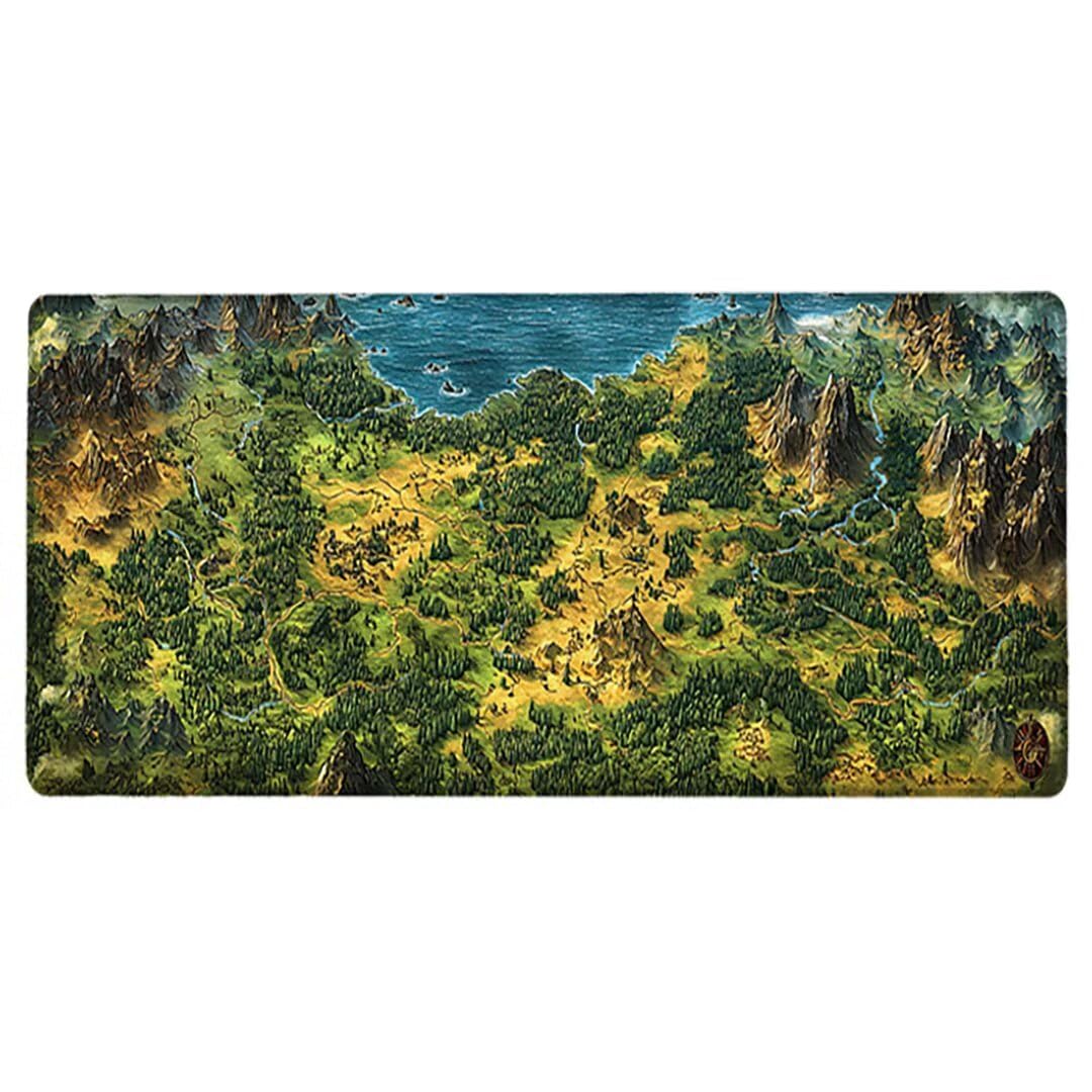 Leśna podkładka pod mysz XXL - 1600x800x3mm - krajobraz Duża mata na biurko z przeszytymi krawędziami Wodoodporna antypoślizgowa do komputera, laptopa poprawia precyzję i szybkość. -36802