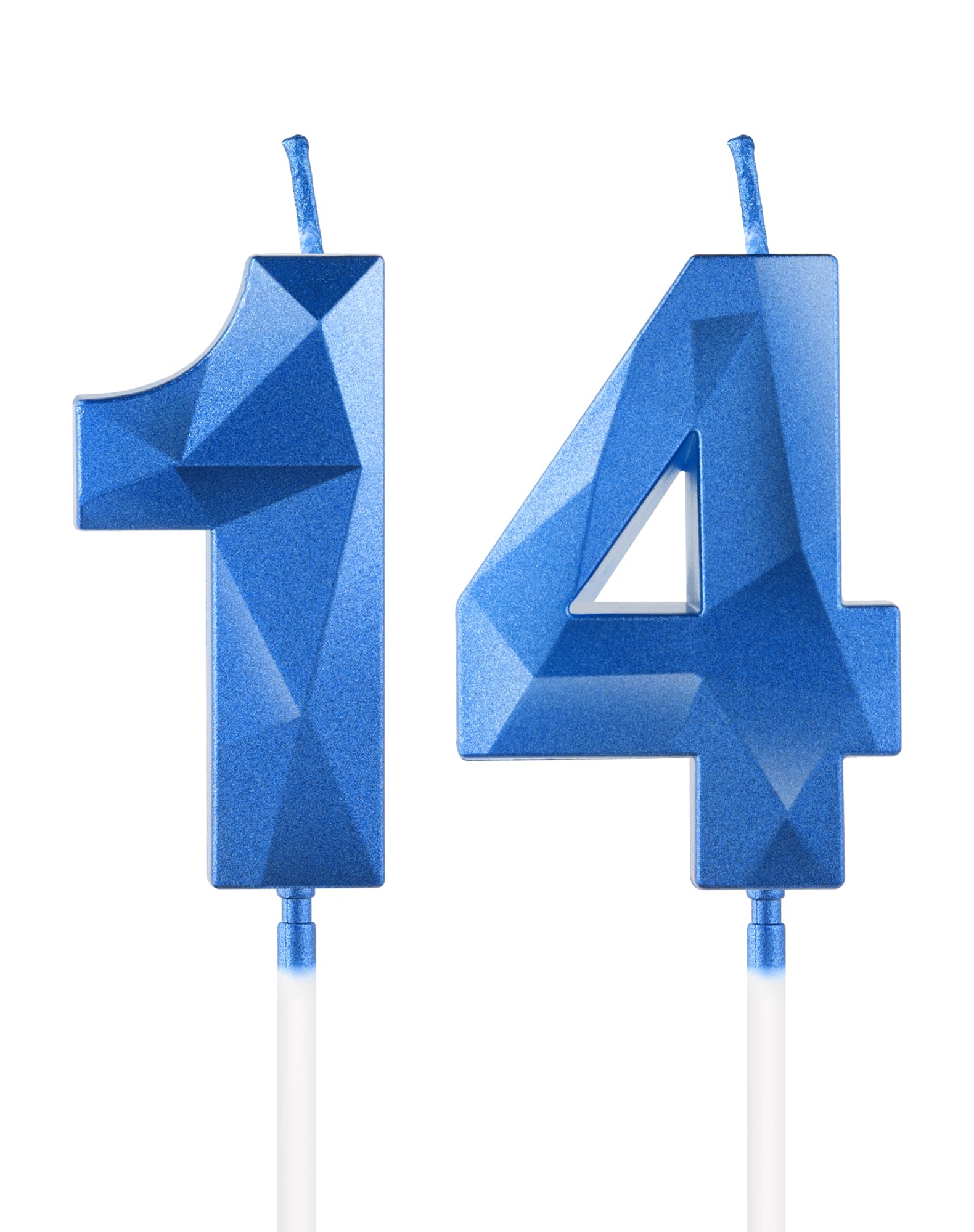 Royal Blue 13th Birthday Candles, 3D Number 13 Candle for Cake, Boy Girl 13th Birthday Decorations,Sapphire Candle Topper Blue Cake Decorations for Birthday Party Wedding Anniversary Supplies — view 99