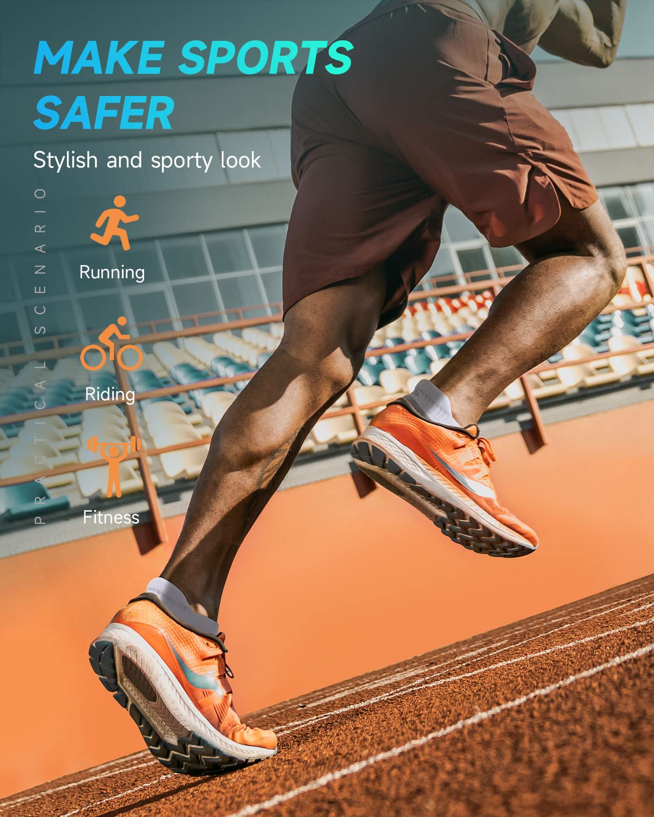 TANSTC Mens Running Socks Anti-Blister Cushioned Sports Socks Trainer Socks for Men Women Cotton Ankle Socks Low Cut Breathable Athletic Sock(6 Pairs) — view 6