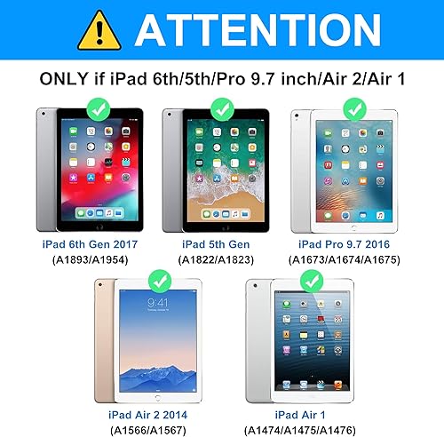 Miniatura 2 de Keyboard Case for iPad 9.7 inch 6th Gen 20185th Gen 2017Air 2AiriPad Pro 9.7, Magnetic Detachable Bluetooth Keyboard  7 Color RGB Backlight  Slim