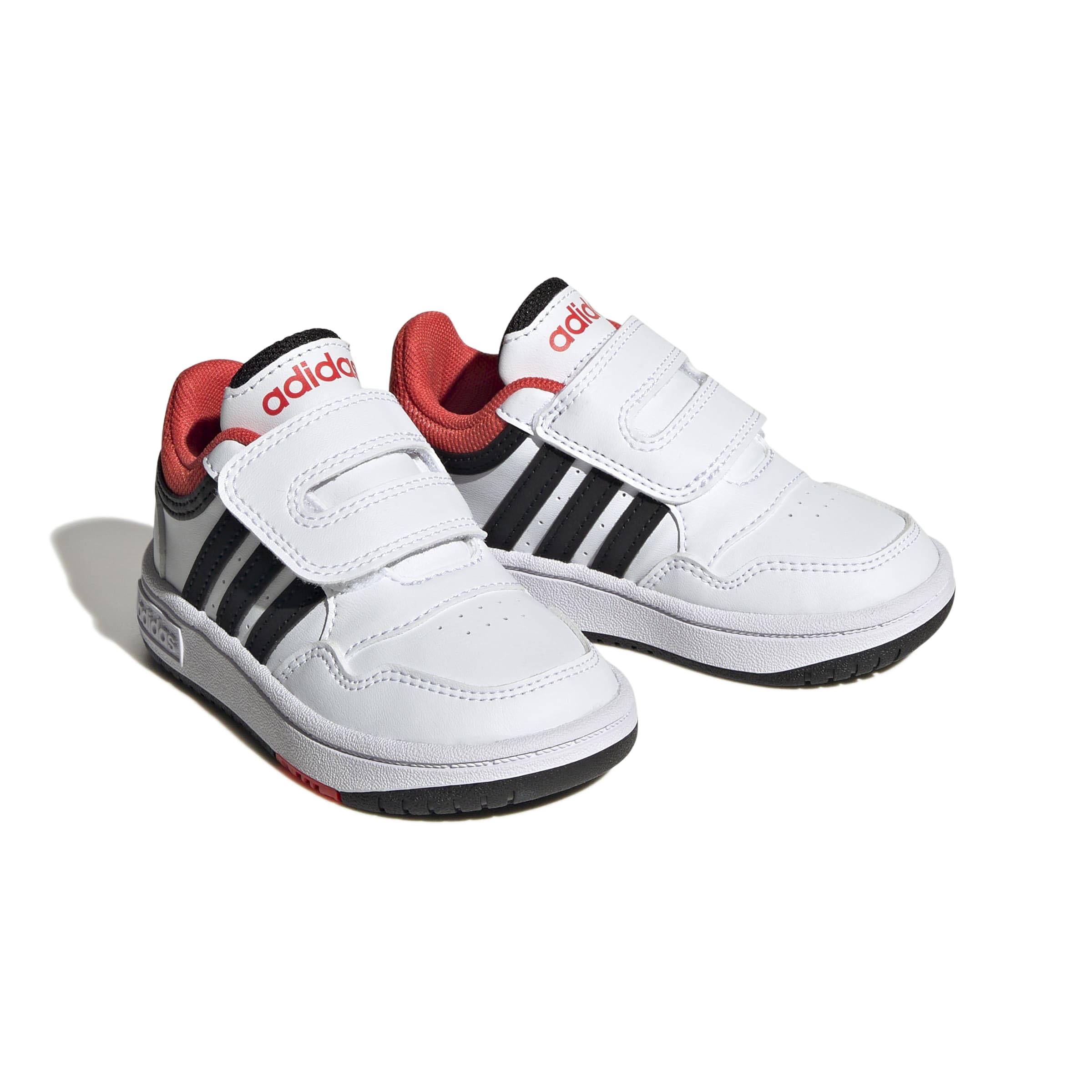 adidas Mixte bébé Hoops Shoes Chaussures, FTWR White Core Black Bright Red, 21 EU