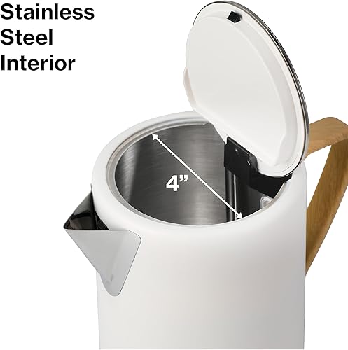 Miniatura 4 de PantryPro Hervidor eléctrico de ebullición rápida de 1.7L 1500W - Interior de acero inoxidable - Apagado automático, protección contra hervir en