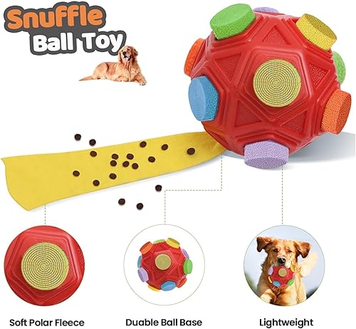 Miniatura 2 de Pelota de olfateo para perros  Pelota olfateadora para perros, juguetes estimulantes mentales para perros, rompecabezas de golosinas para perros,
