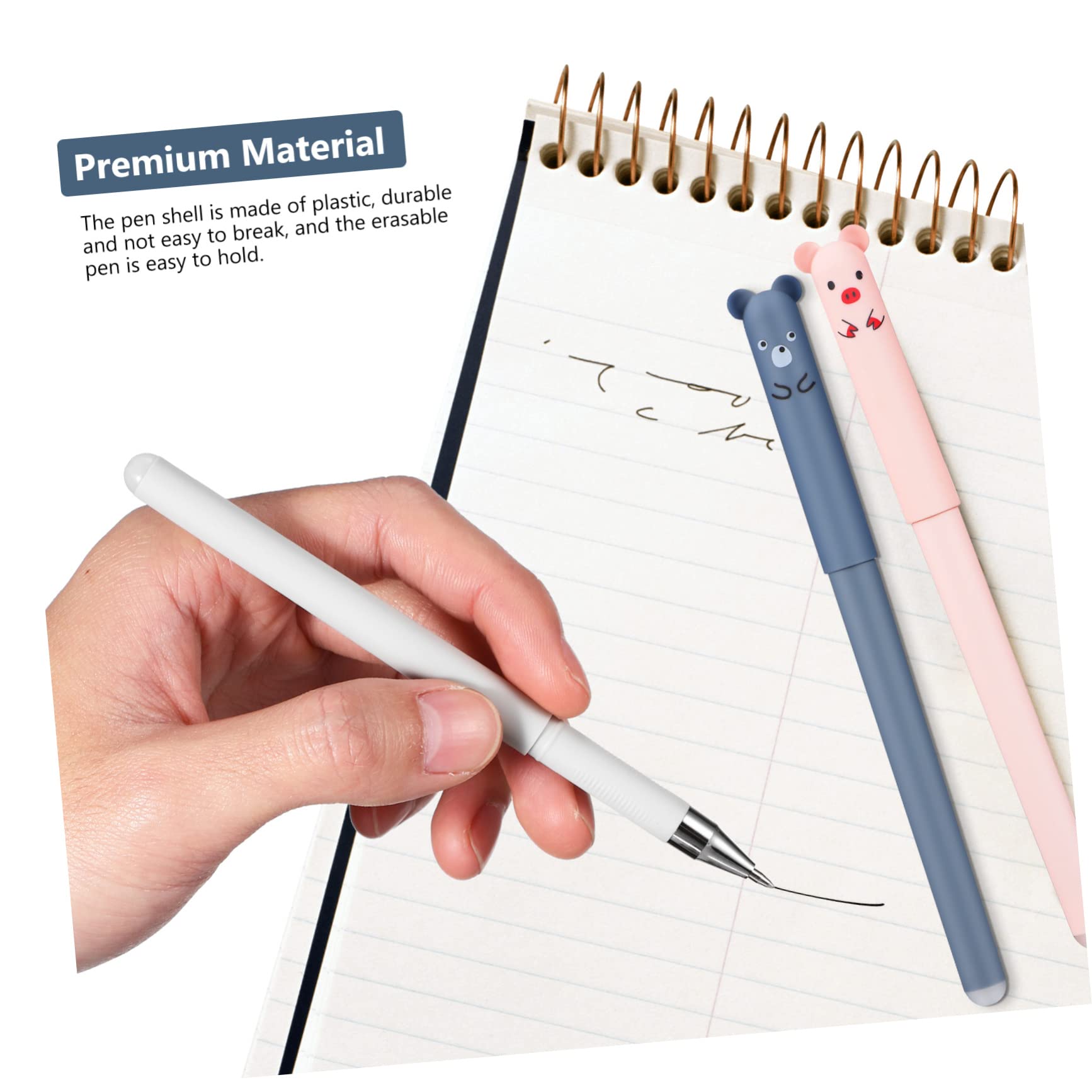 NUOBESTY 5 Ensembles Stylo À Bille Effaçable Stylos De Signature Créatifs Stylos Créatifs Effaçables Pour L'école Gomme Magnétique Pour Tableau Marqueurs Plastique 8 Pièces * 5