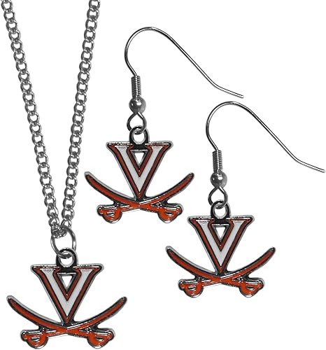 Vista 22 de Siskiyou Sports NCAA unisex-adult Dangle Earrings and Chain Necklace Set