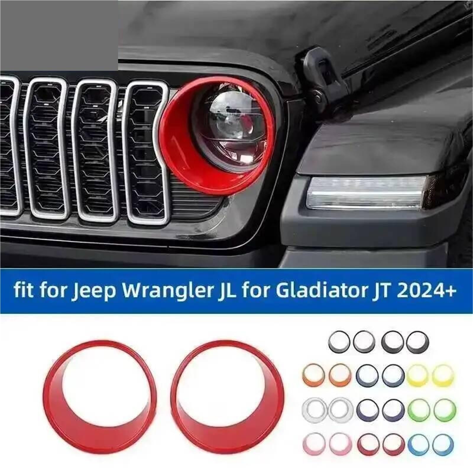 Reflektor LED Do Wrangler JL Gladiator JT Żarówki halogenowe | 2024-2026 Reflektor Samochodowy Lampa Ochronna Dekoracyjna Pokrywa