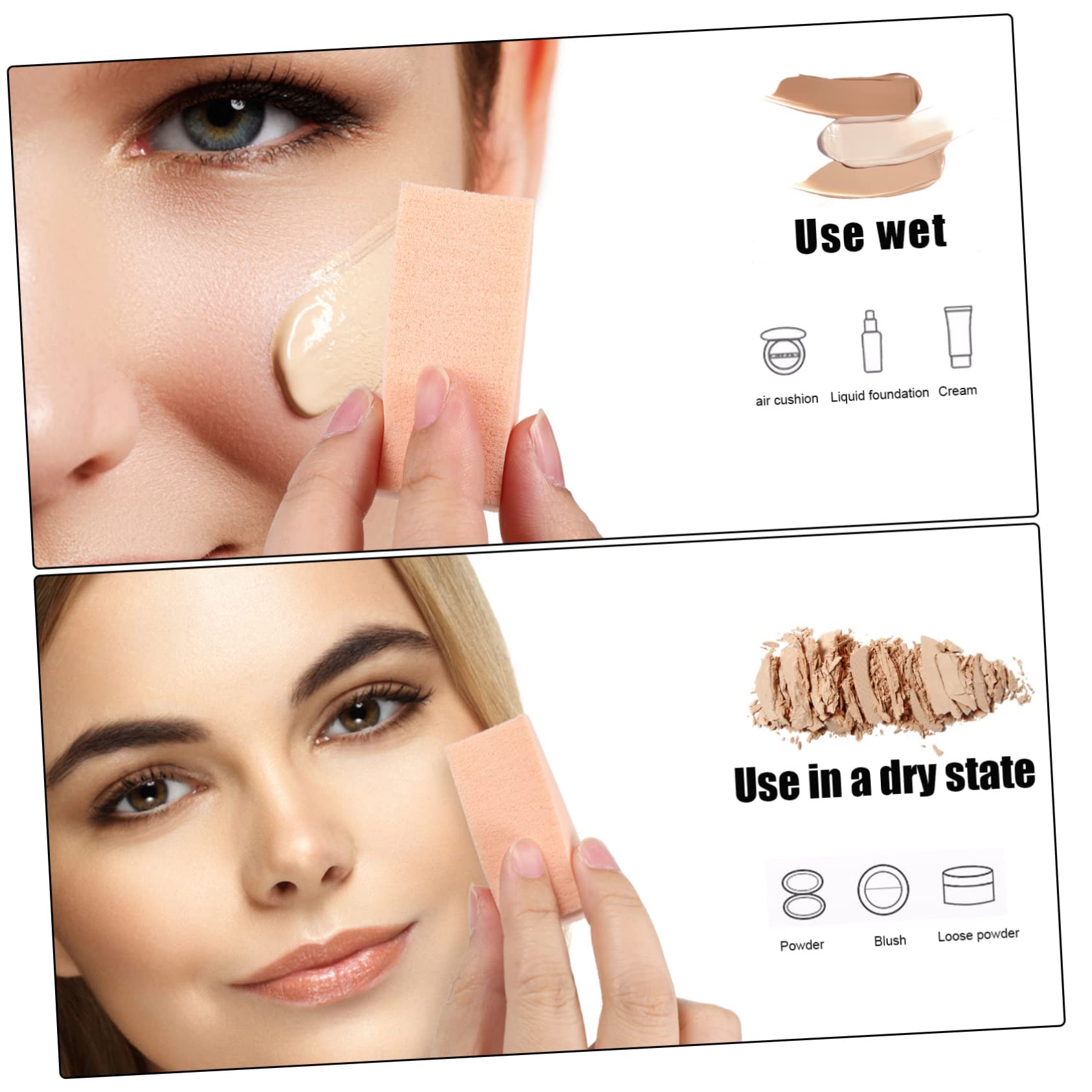 Healeved 288stücke Teiliges Make-up Schwämme Multifunktionale Kosmetik-schwämme Für Flüssigkeit Creme Und Puder Für Foundation Concealer Und Für Make-up- Und