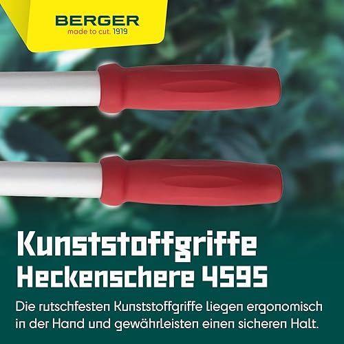 Miniatura 4 de Berger Cizalla de seto confort 4595 con cuchillas dentadas y amortiguador, longitud 22.4 in