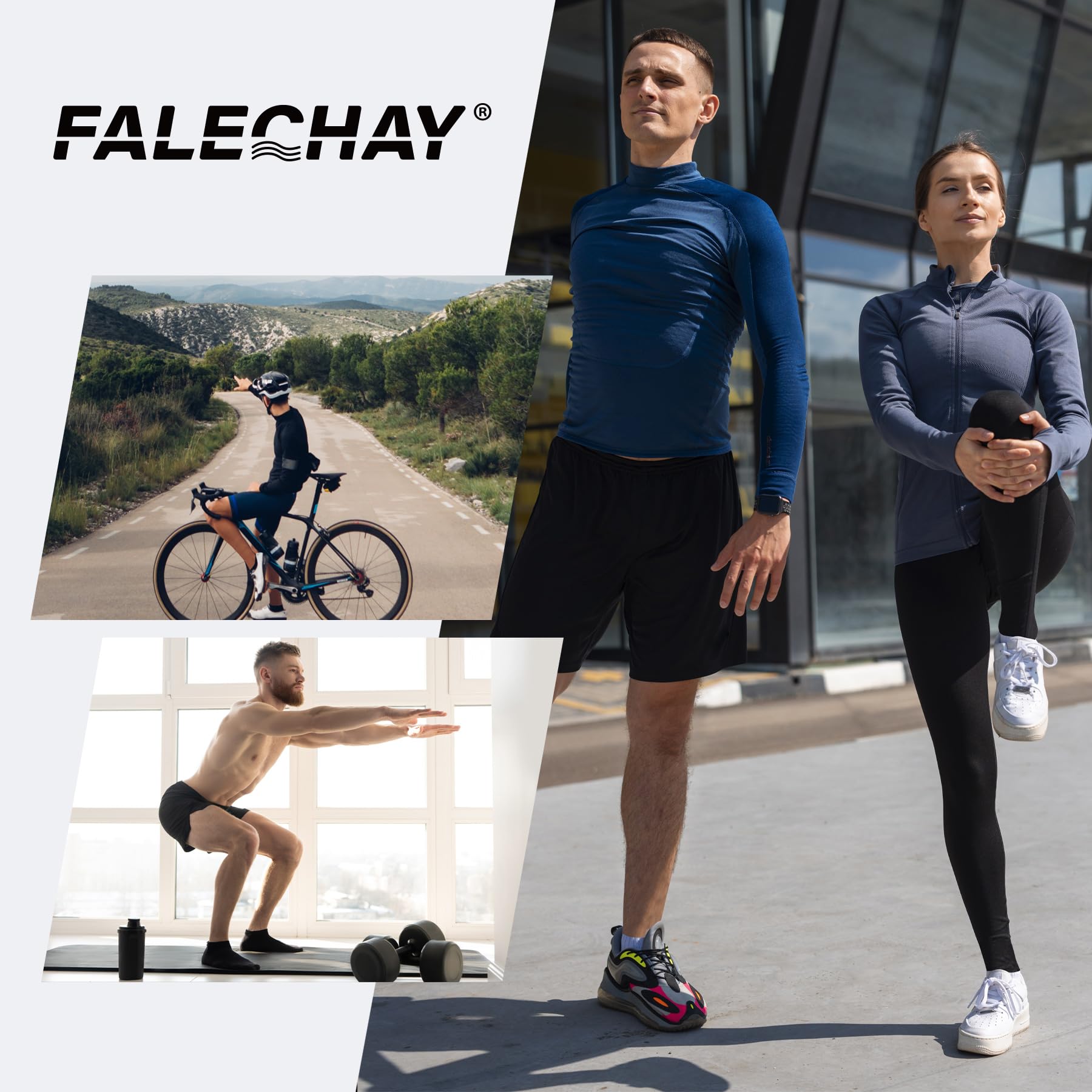 Falechay Calzini Sportive Uomo Donna 10 Paia Corti Calze Cotone Unisex Traspiranti
