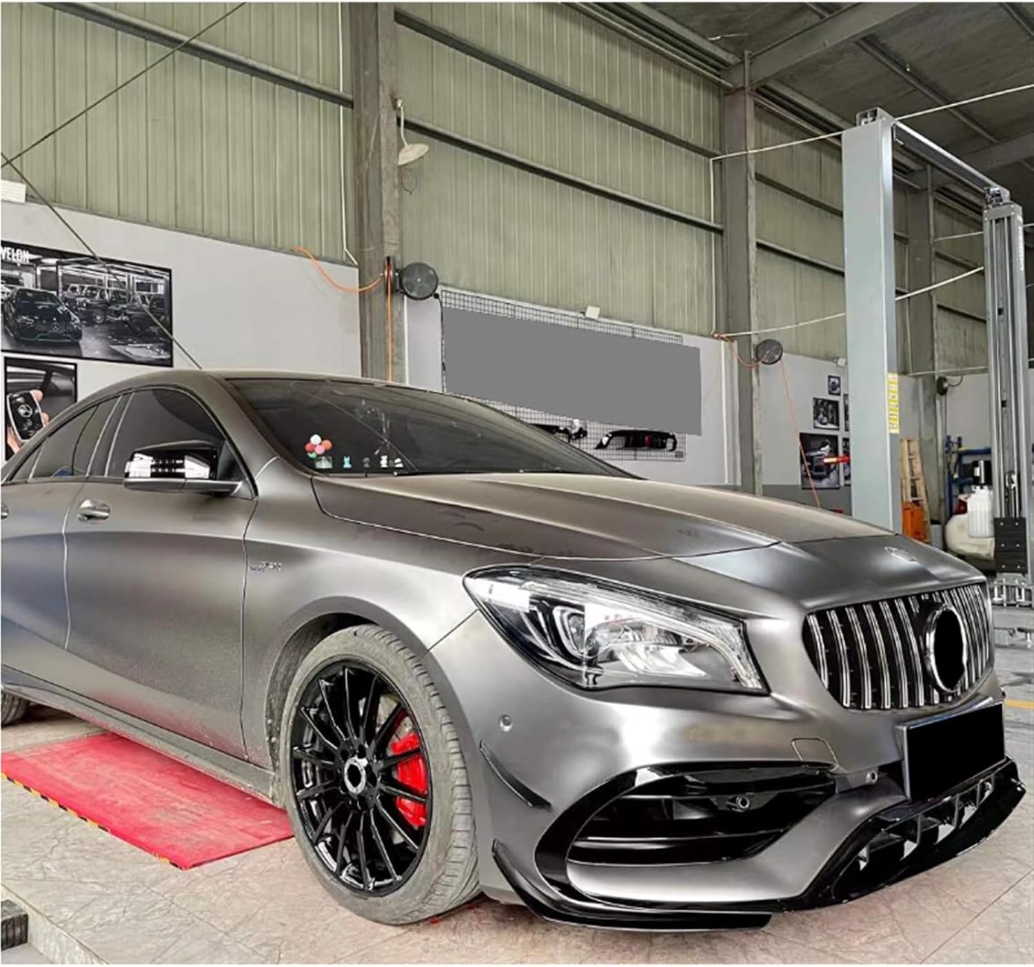 Engine Intake Grille Front Grille for mercedess 2013-2019 CLA Class X117 C117 CLA220 CLA260 CLA45 CLA180 Shooting Brake Front Bumper Grill (Color : 2016-2019 Silver)