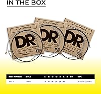 Vista 4 de DR Strings Cuerdas para guitarra eléctrica, Black Beauties-Black Coated, 11-50 (BKE-11)