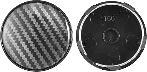 Miniatura 6 de X AUTOHAUX 4 tapacubos centrales de rueda de 2.32 pulgadas (2.362 in), cubiertas universales, piezas de tapa de cubo para coche, base negra,