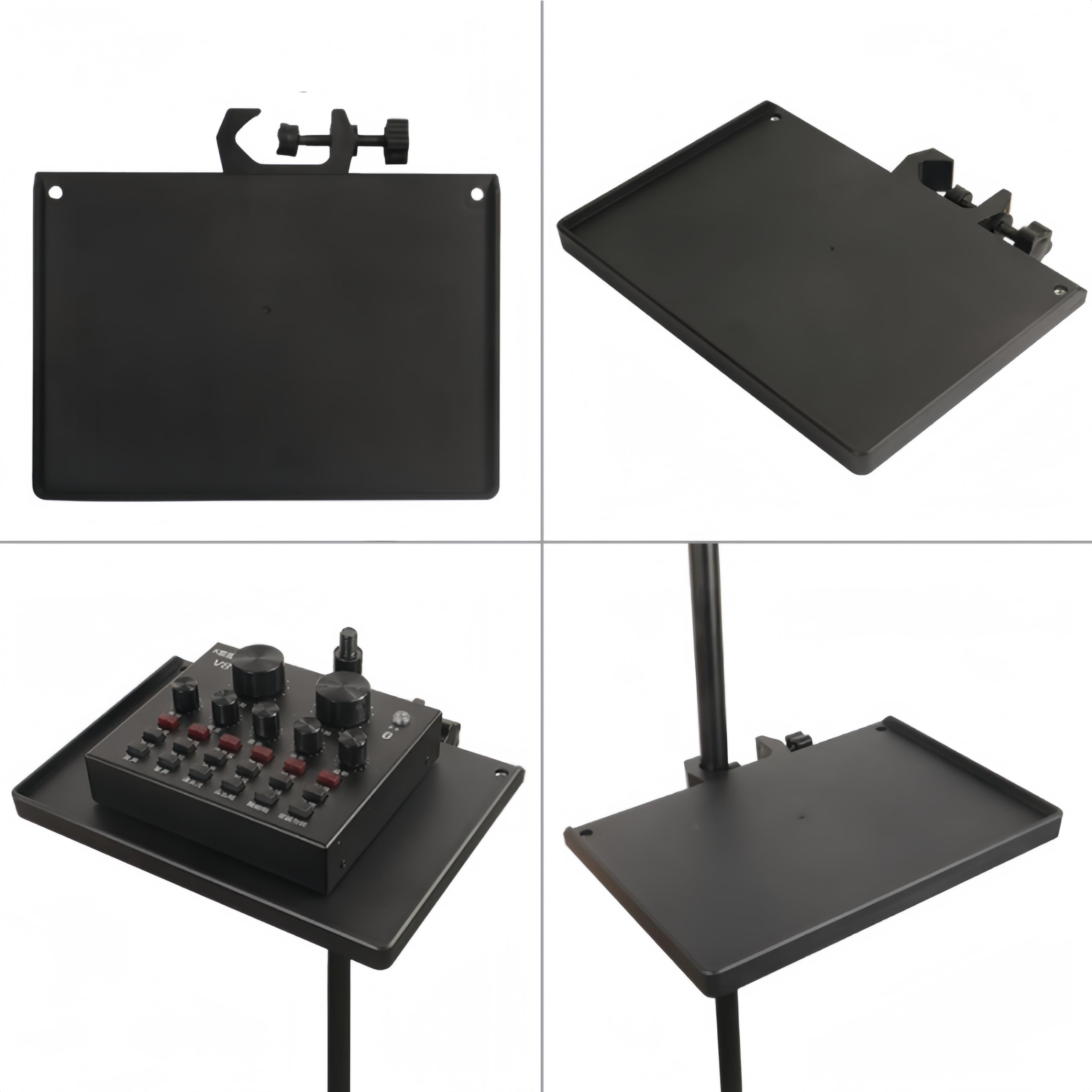 Vassio with Clamp Hook, Microphone Stand, Audio Card Tray, Multifunctional Live Broadcast Holder - Image 4