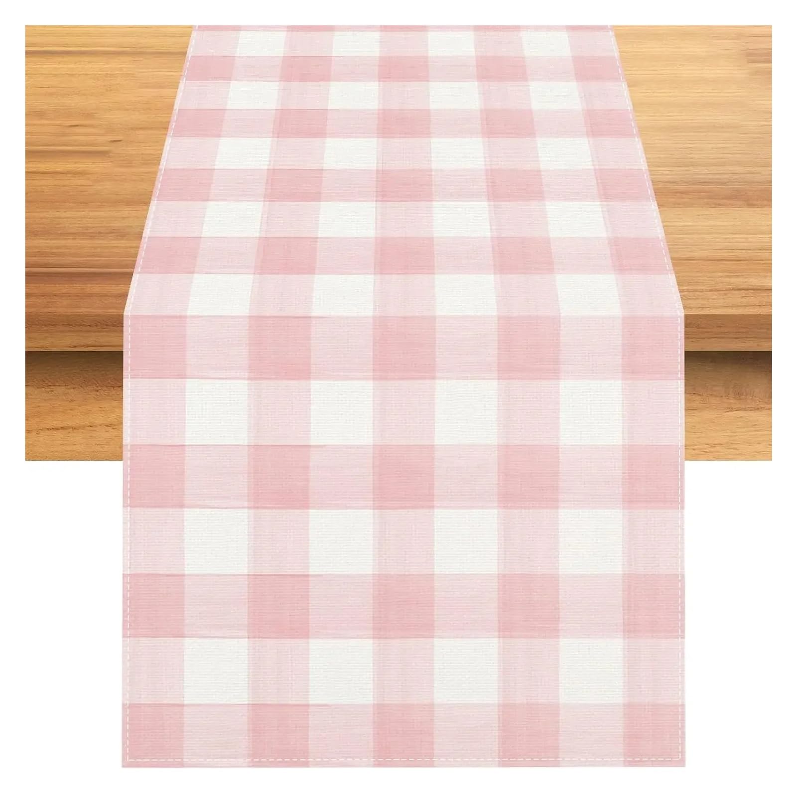 Table Runner Table Runners Fall Plaid Linen Dresser Scarf Autumn Holiday Kitchen Party Wedding Decor(02,180x33cm 70.8x13inch)