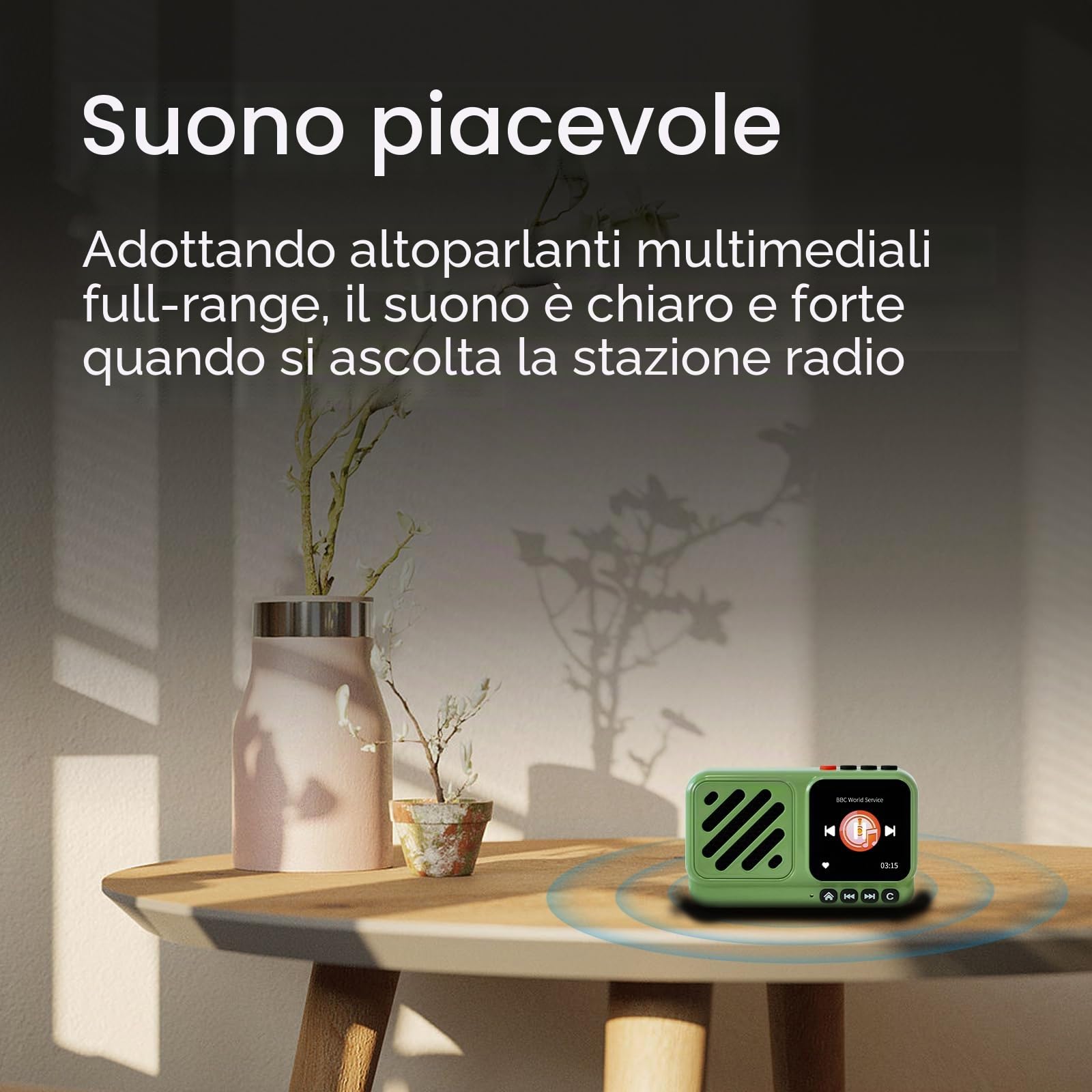 Choyong Voyager Altoparlante Bluetooth Altoparlante portatile senza fili con WIFI/4G, stazione radio Internet, BT5.3, elettronica per casa/viaggio/Outdoor/