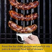 Vista 3 de Desollador de costillas para barbacoa, herramienta de extracción de membrana de costilla de acero inoxidable con agarre ergonómico antideslizante