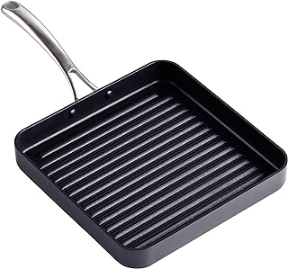 Cooks Standard Nonstick Square Grill Pan 11 x 11-Inch, Hard Anodized Gri...