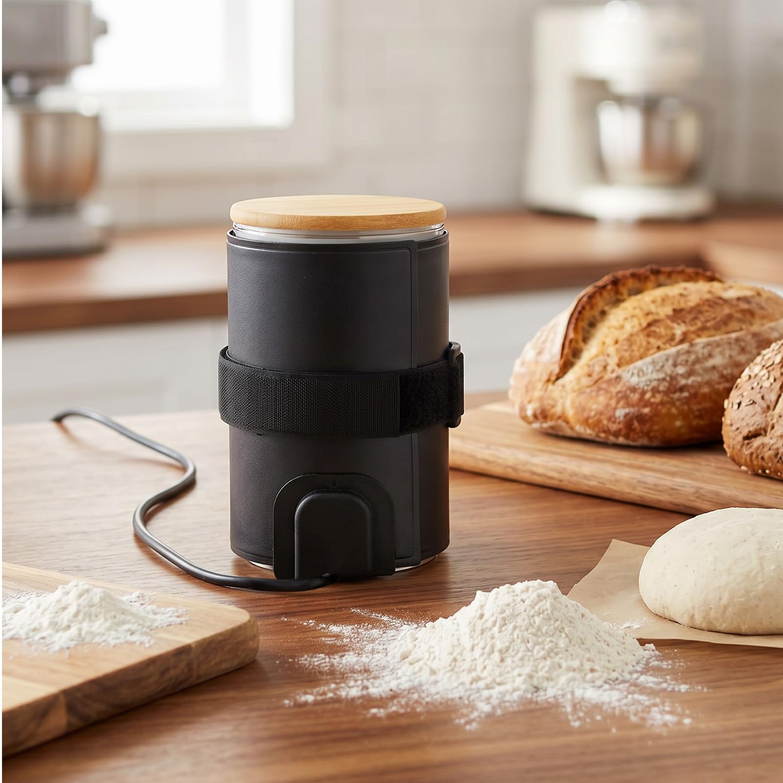 Sauerteig Starter Heizband 47x12.6cm, Einstellbarer Sauerteig Wärmer mit Timer & Temperaturregelung für Gärgläser