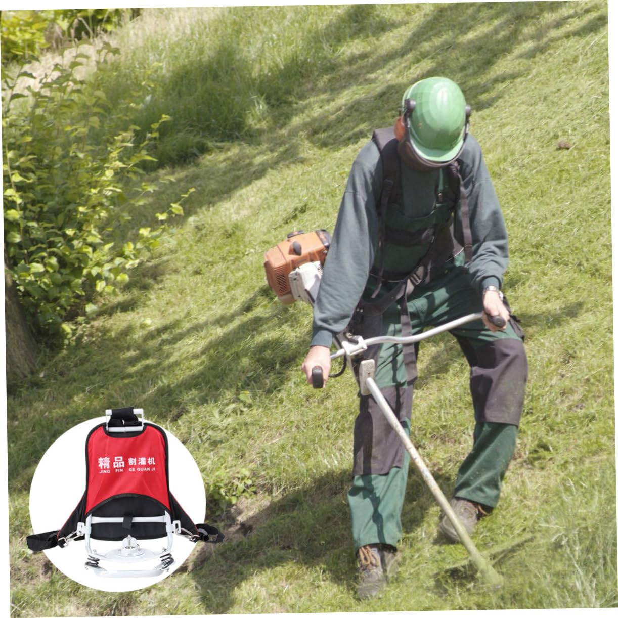 BESPORTBLE Soporte para Cortacésped de Mochila Arnés Resistente y Ligero para Desbrozadora Base Duradera para Jardín y Césped Accesorio Práctico para Doméstico y Bricolaje