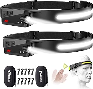 LED Headlamp,2-Pack of 230° Headlamp,1200 Lumen Headlamp,USB Rechargeable Headlamp,5 Lighting Modes,Waterproof Headlight w...