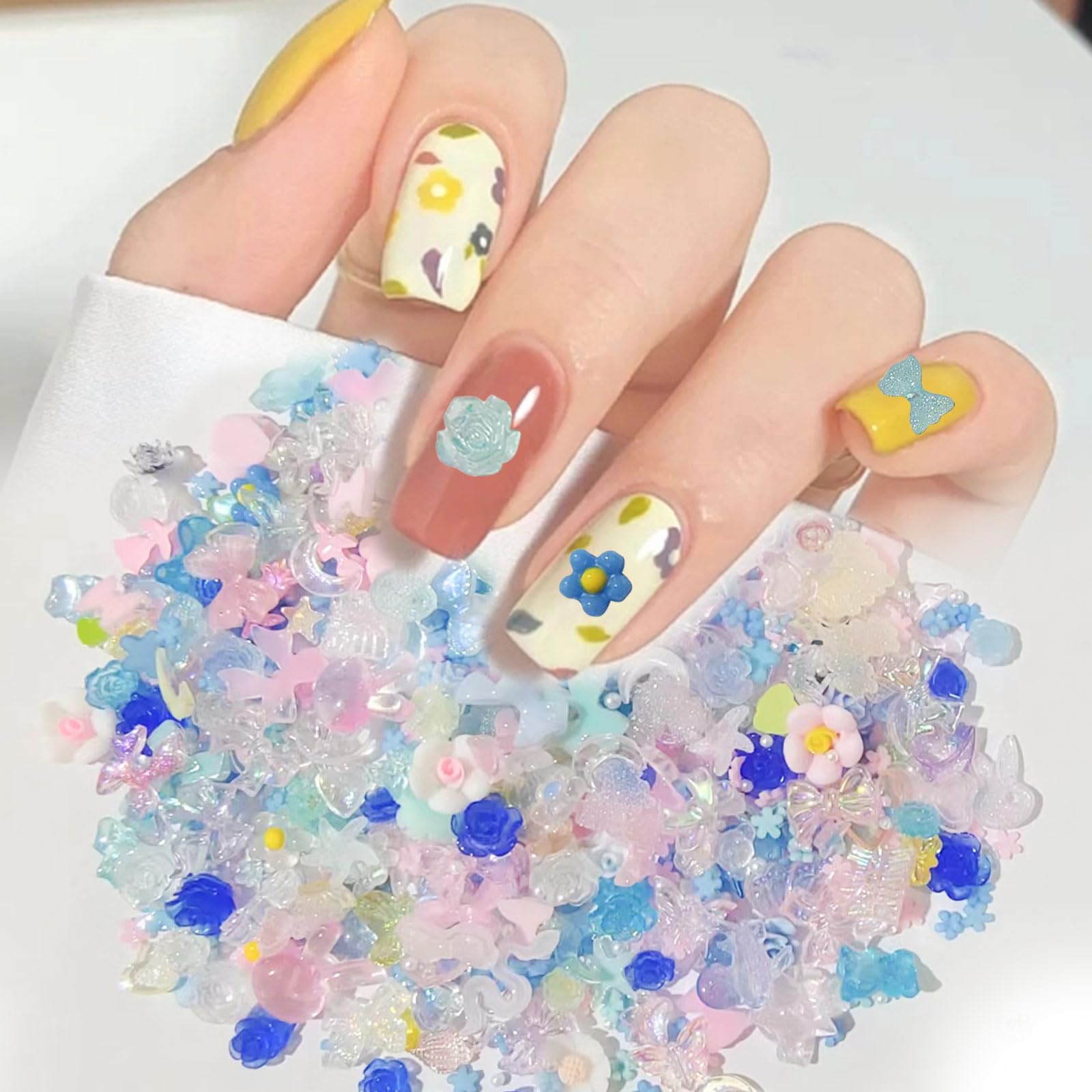 ネイルパーツ一覧 ネイルチップ リボン 蝶 ハート 貝 和風 蝶 ネイル