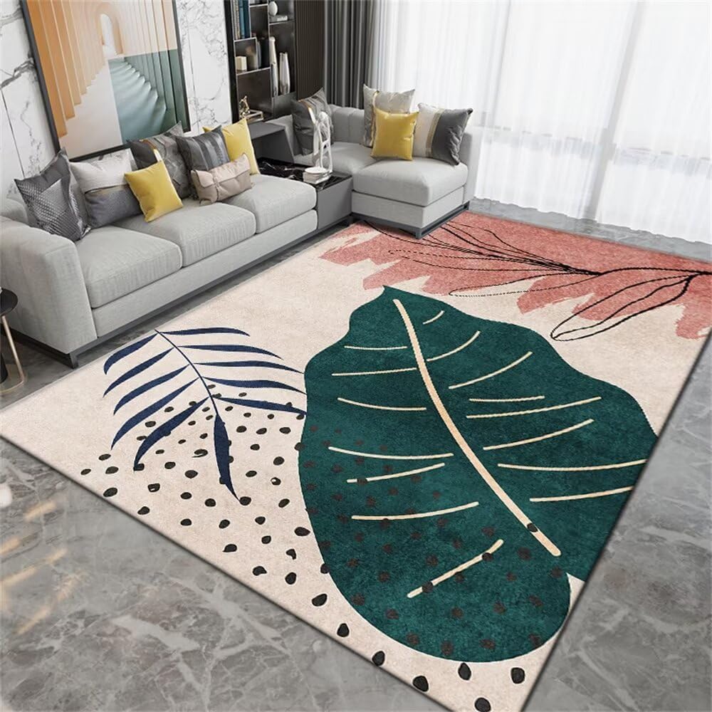 Tapis chambre garçon décoration ado fille rose vert salon 80x160cm