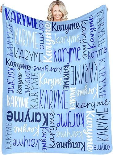Miniatura 9 de Mantas personalizadas con nombres, regalos para bebés, niñas y niños, manta personalizada de vellón suave y sherpa con nombre para niños y adultos,