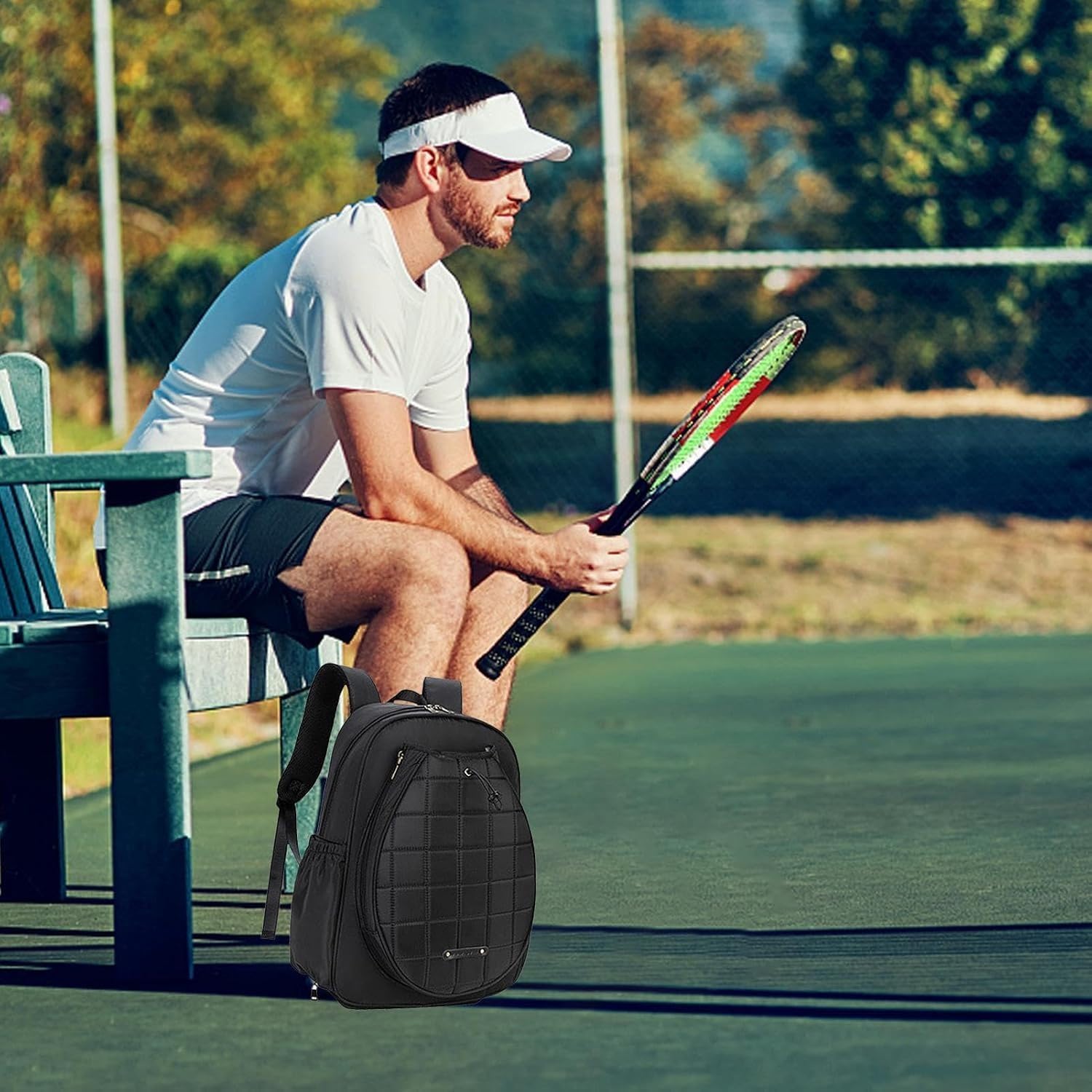 Bolsa De Tenis Grande, Bolsa Deportiva De Tipo Con Compartimento Para Zapatos,Ligera Para Palas De Pádel Y Viajes De Fin De Semana A Canchas Para Bádminton,Fitness,Entrenamiento,Fin De Semana A